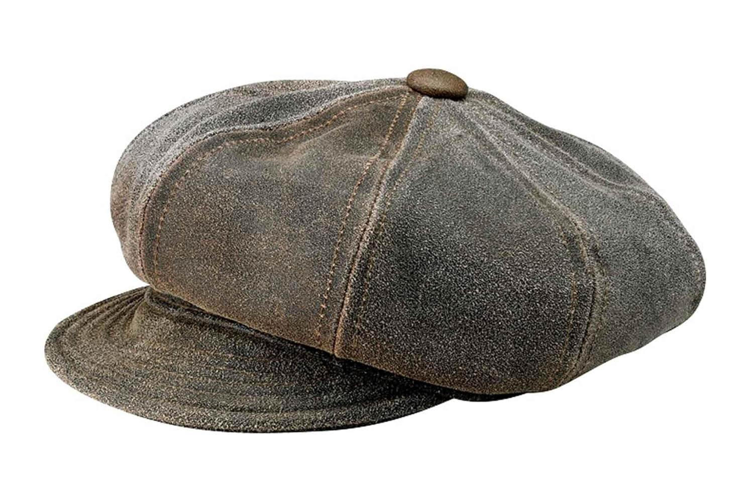 帽子 NEW YORK HAT Antique Leather Spitfire L New York Hat and Cap Antique Leather Spitfire Cap, Medium at